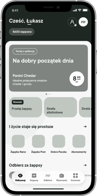 Żabka selected screen